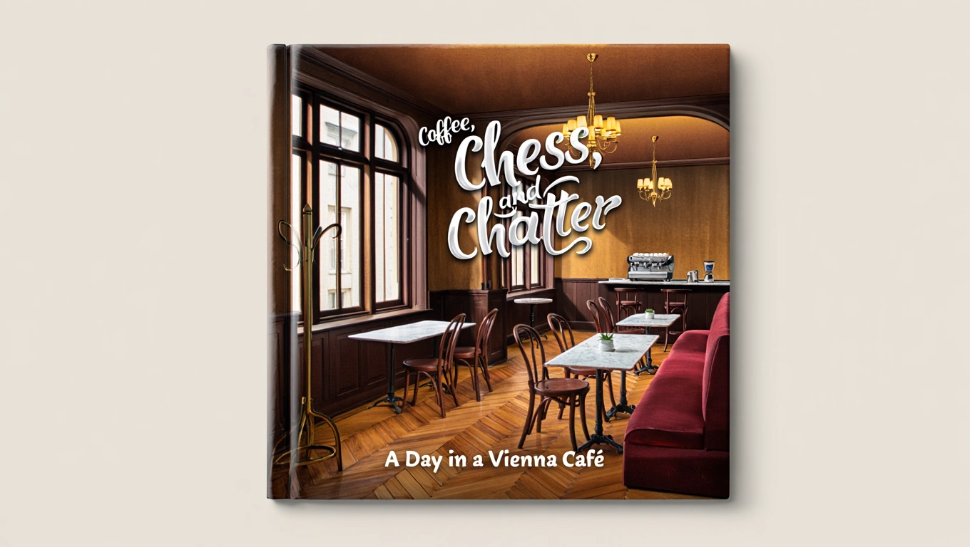 Cover of Coffee, Chess, and Chatter: A Day in a Vienna Café